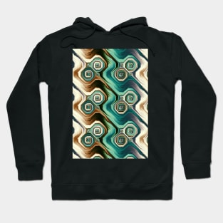 Turquoise and cream decorative design Hoodie